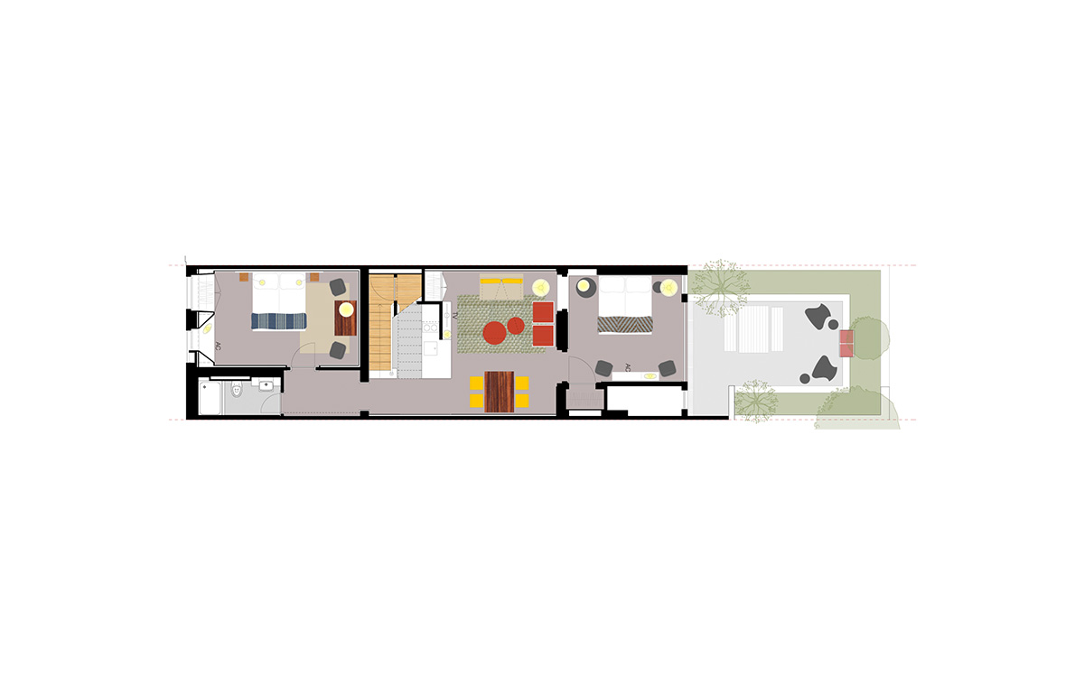 Apartamento Superior c/ 2 Quartos - Apartamentos Three Houses Planta miniatura